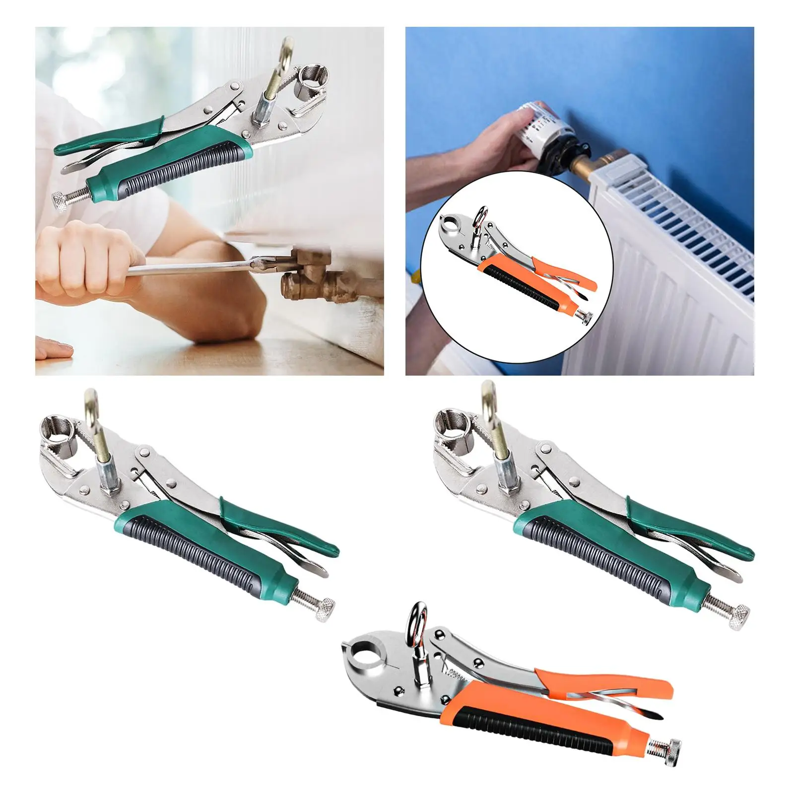

Pipe Plier Pipe Wrench Large Opening Comfortable Handle Comfort Handle Plumbing Pliers Joint Pliers for Floor Heating Repair