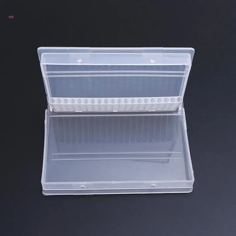 Hộp đựng dũa móng tay trong suốt Hộp đựng dũa móng tay điện cho dụng cụ khoan bit 3/32"