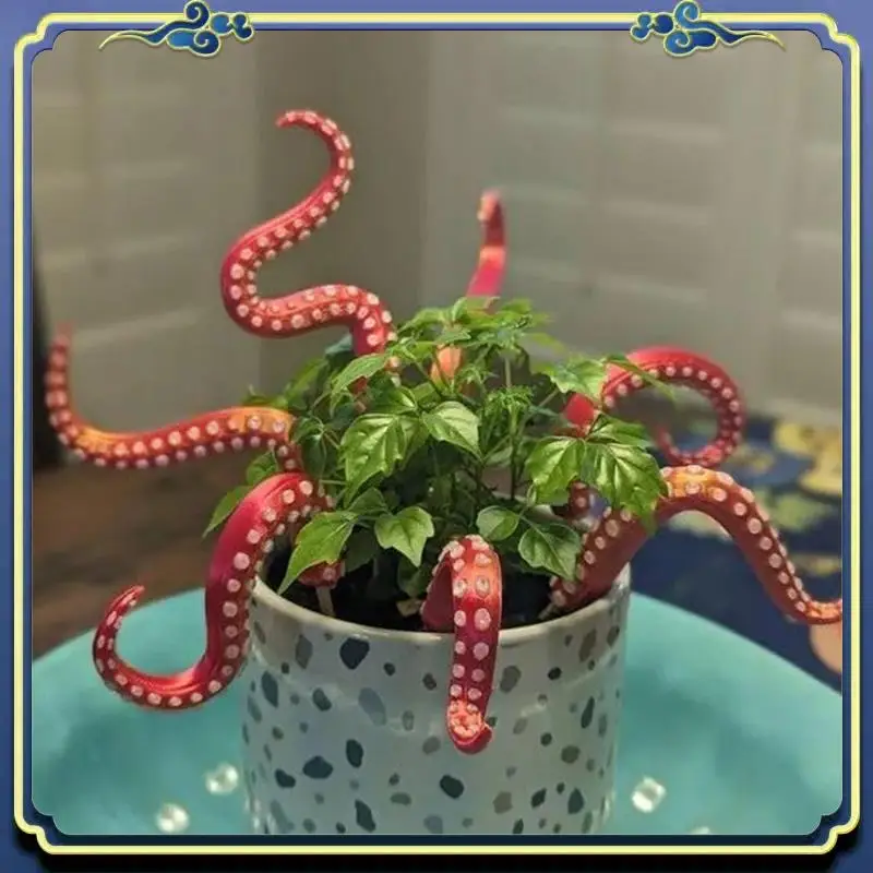 Latest 7PCS Seamonster Tentacles Octopus Tentacle Plant Stake Garden Stakes For Plant Decor Octopus Tentacle Stakes