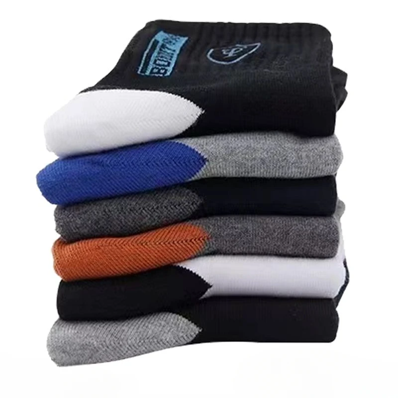 5 Pair Bamboo Fiber Autumn Winter Men Socks Breathable Cotton Sports Sock Breathable Deodorant Business Socks Plus Size 38-47