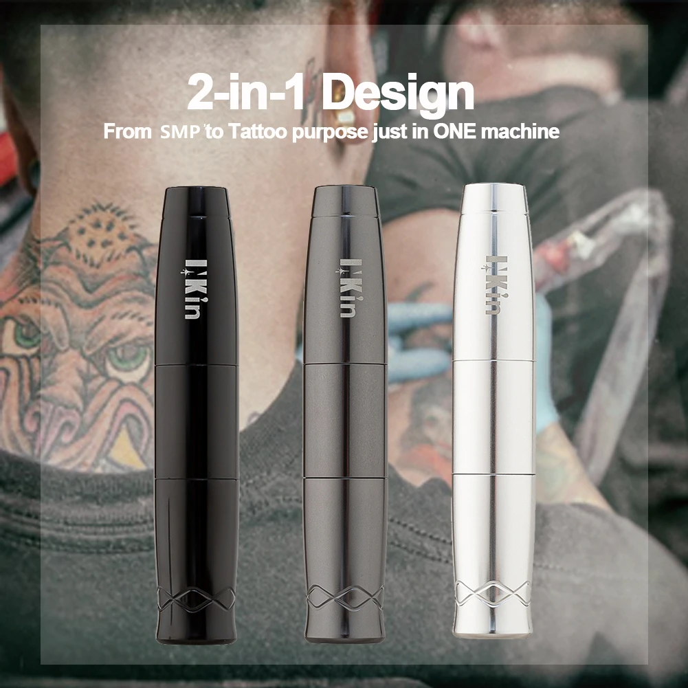 

INKin Nano 2-in-1 Rotary Tattoo Machine Pen Permanent MakeUp SMP & TATTOO Micropigment 3.0MM 2.0MM Stroke Cartridge Pen