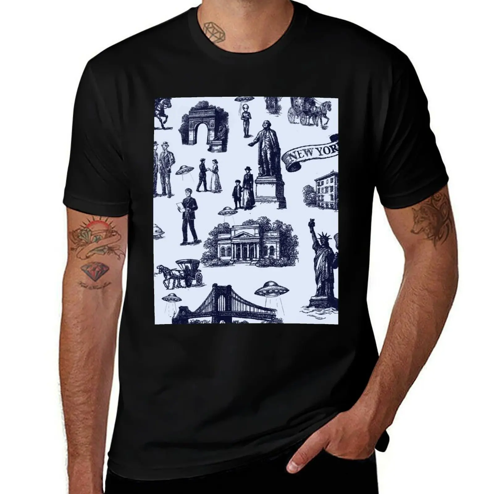 

vintage New York alien edition T-Shirt heavyweights oversize t-shirts man essential t shirt mens clothes