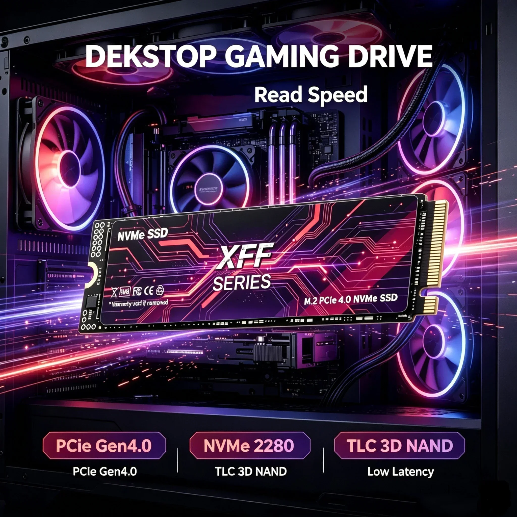 Original XFF 500GB 1TB 2TB M2 NVME PCIe 4.0 NVMe Hard Disk M.2 Internal Solid State Drive HDD Hard Disk for PS5 Desktop Laptop