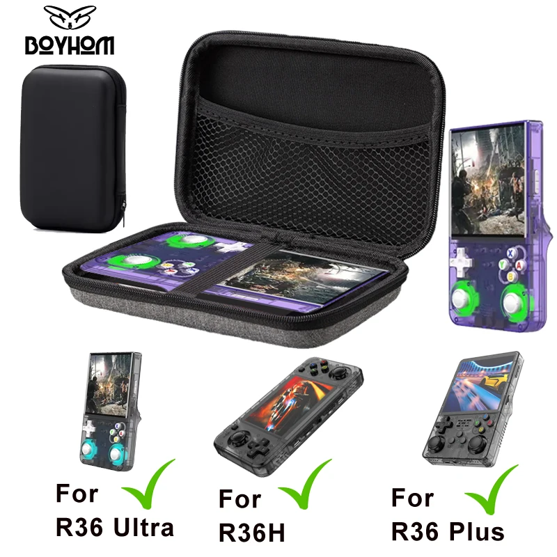 Original BOYHOM R36S R36 Ultra Handheld Console Case EVA Shockproof Hard Shell Protective Storage Bag Pocket Gaming Accessories view 2