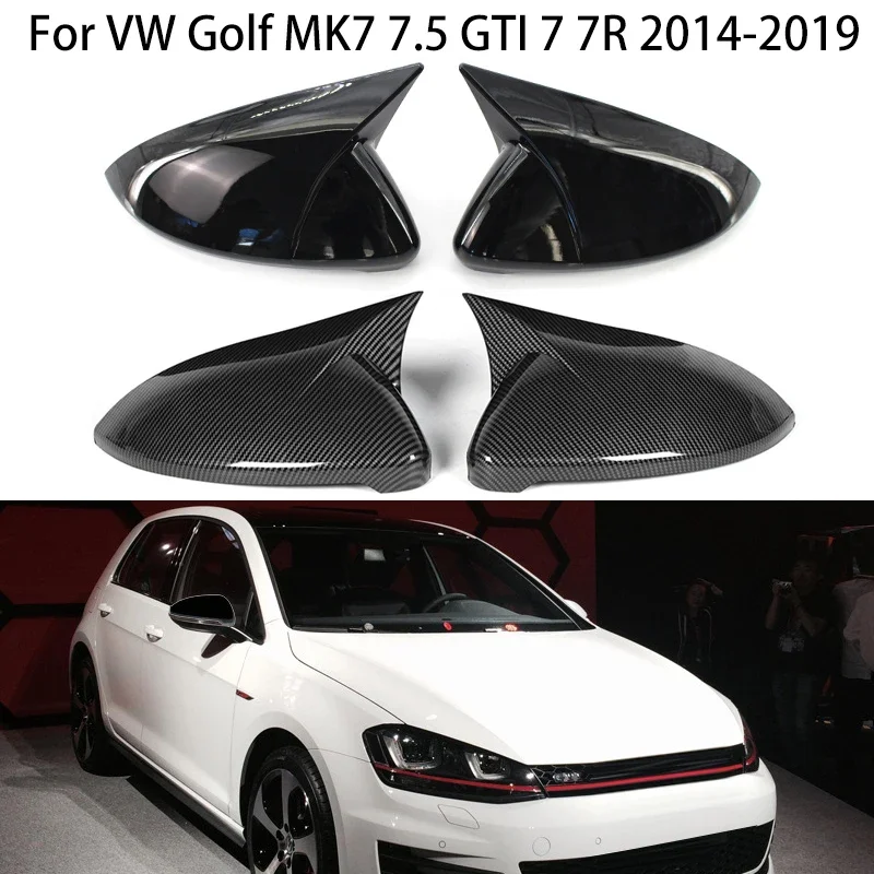 

For VW Golf MK7 7.5 Touran Sportsvan 2014-2019 Carbon Look Car RearView Side Mirror Cover Caps spare parts accessories