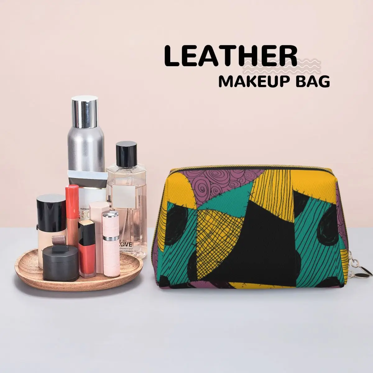Sally's Dress. The Nightmare Before Christmas. Women Cosmetic Bags Travel Makeup Organizer Pouch Toiletry Storage Dopp Kit Box
