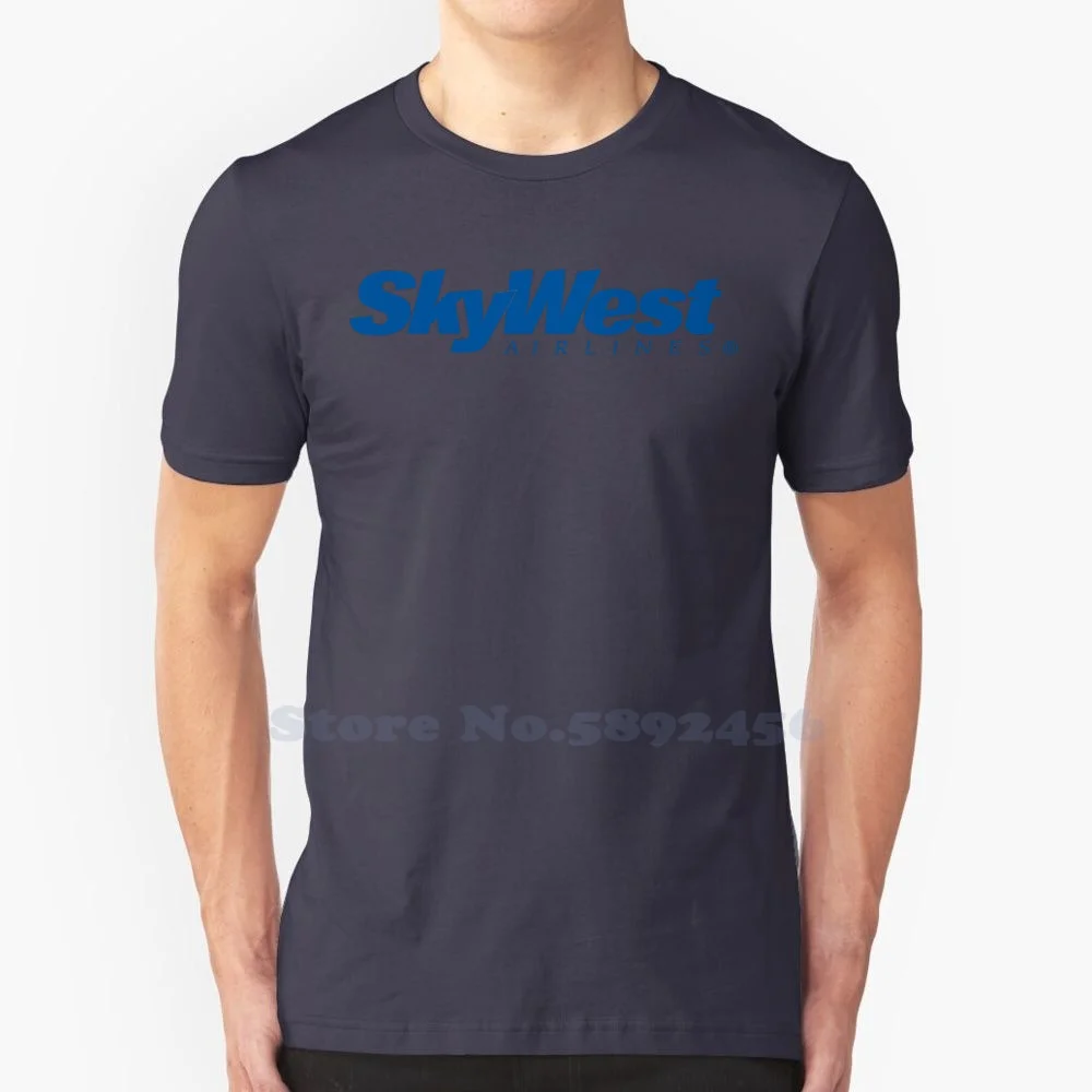 Skywest Airlines Brand Logo Streetwear 100% Cotton T Shirt Top Quality Graphic Tees