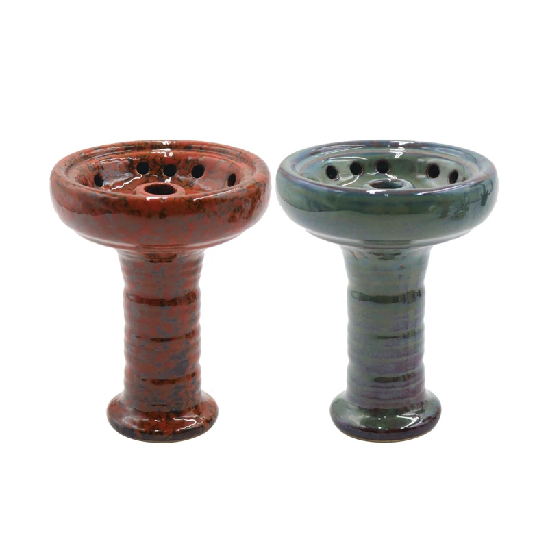 1PC Hookah Bowl Ceramic Glaze Narguile Tobacco Bowl Chicha Head For Hookah Water Pipe Charcoal Holder Shisha Smoking Accessories