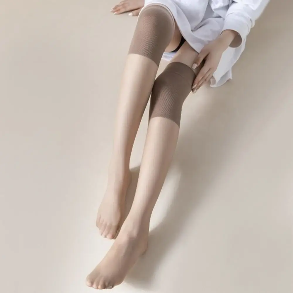 

1 пара креативных повседневных женских гольфов, простые элегантные дышащие длинные носки выше колена, летние носки до середины икры с защитой от крючков