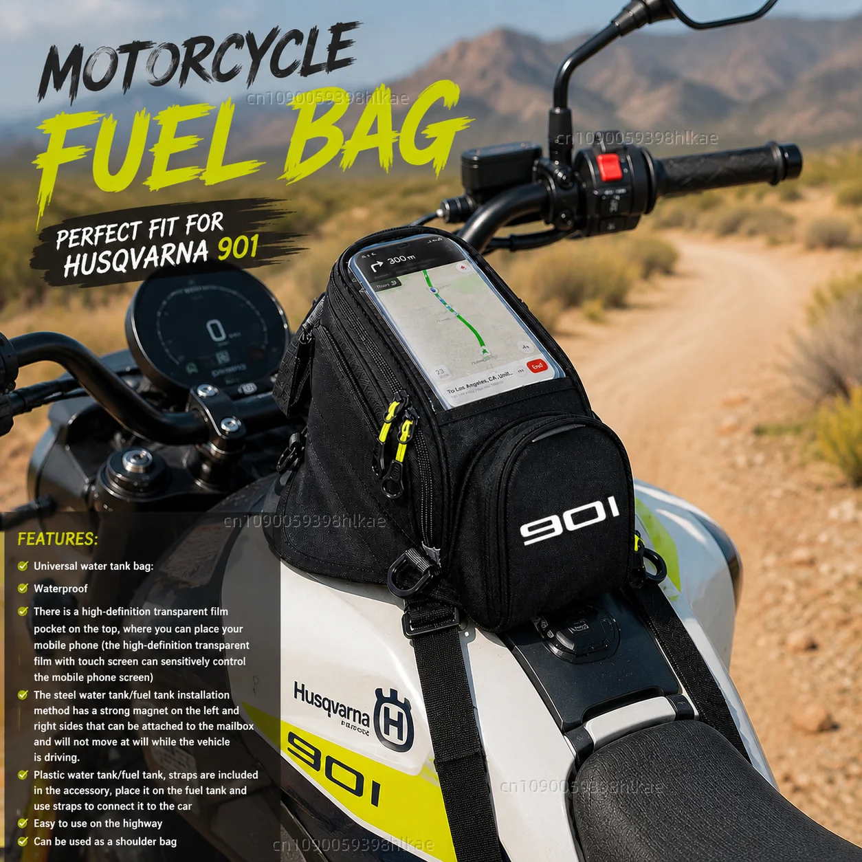 NEW Universal Magnetic Fuel Tank Bag Motorcycle Phone Navigation Pack For Husqvarna Norden 901 Expedition