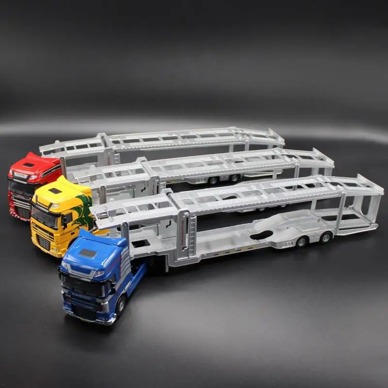 1:50 Car Double-Decker Transporter Full Alloy Engineered Car Model Boy Toy Gift B328