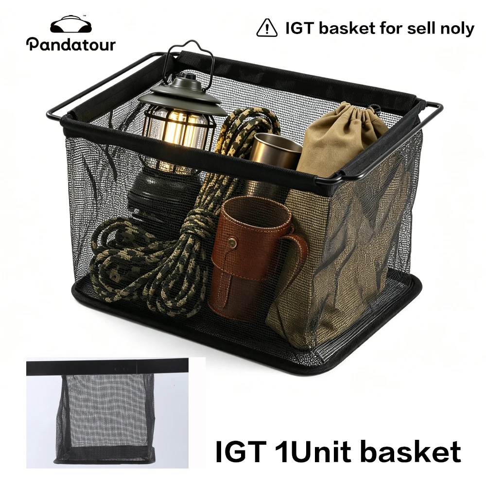 Pandatour New Camping IGT 1-Unit Accessories Griddle Drain Basket Bamboo Board Portable Outdoor 1-Unit Parts Supplies