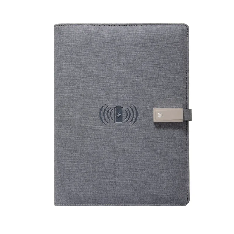 Phone Charging Notebook Multifunctional A5 Loose-leaf Business Mobile Power Notepad Wireless Charger Travel Portable Padfolio