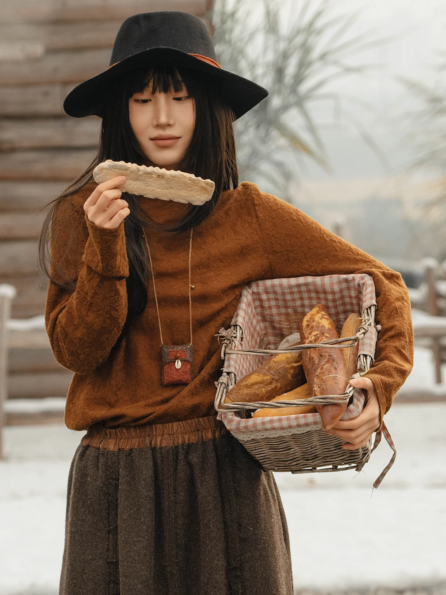 

Namsan Wool Knitted High Collar Base irt Soft Casual Sle f High Ne Long Sve Comfortable Fit Women's Winter Sweater