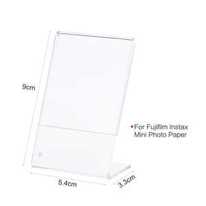 3 buah Dudukan Mini Transparan Bingkai Foto Akrilik Bentuk-L 3" untuk Fujifilm Instax Mini 8 8+ 70 7s 90 25 26 50s 9 Film SP-1 SP-2 10 casing fujifilm instax mini 7s penjualan terbaik - №