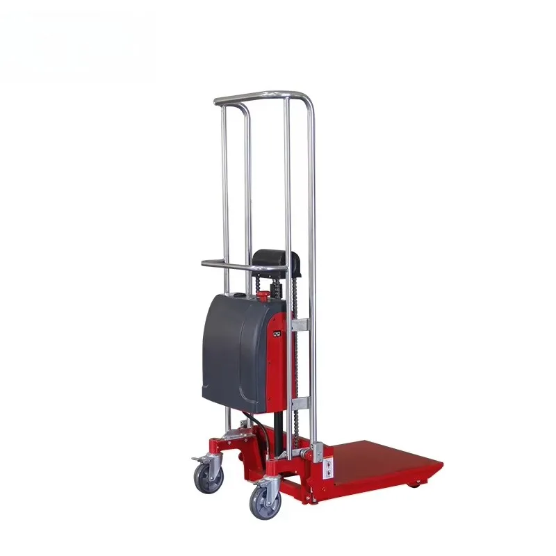 Factory Direct 2026 Light Electric Stacker Small Hydraulic Forklift Manual Luggage Lifting Platform Handling Truck