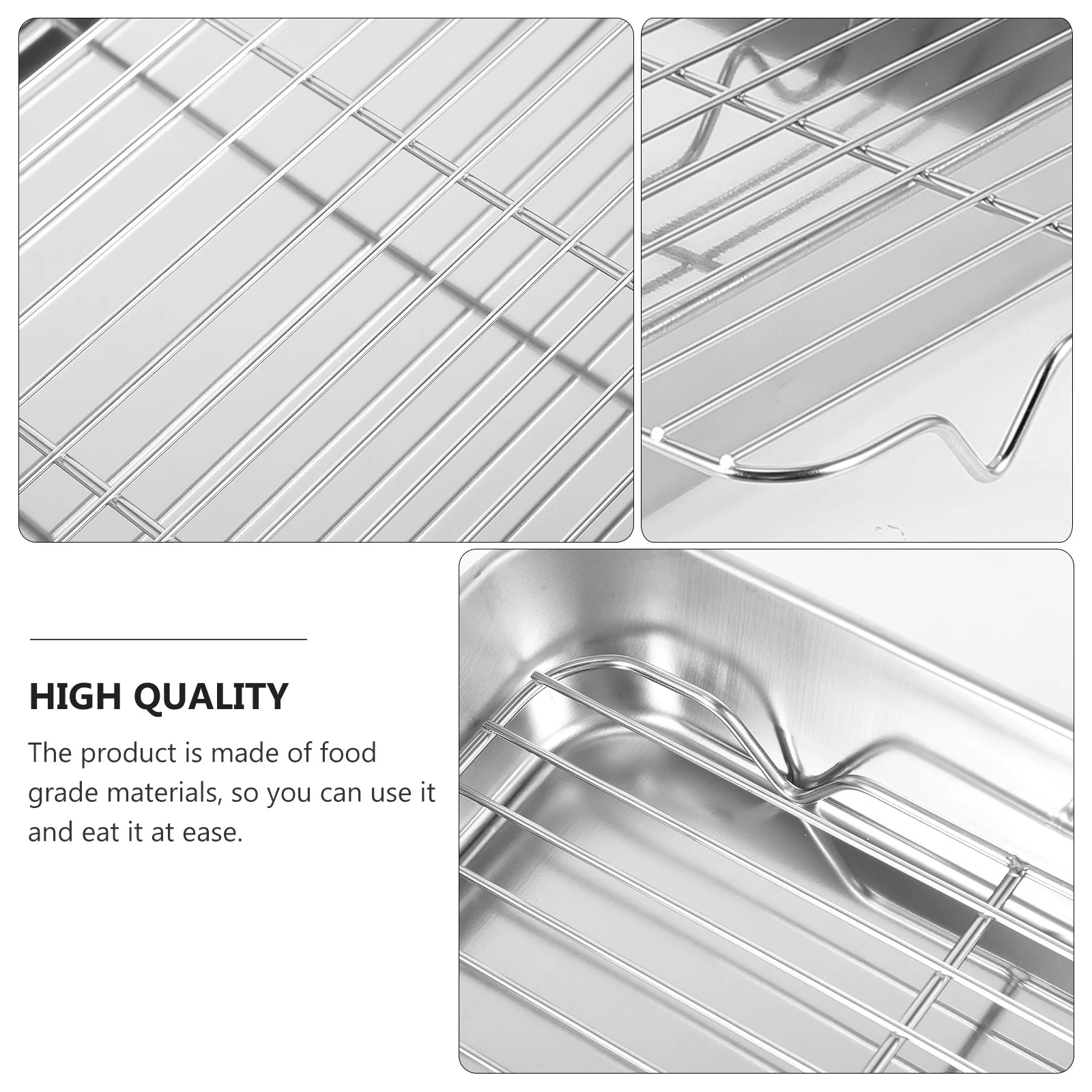 

1Set Stainless Steel Baking Pan Japanese Style Large Volume Kitchen Tray Nonstick Roasting Tray Dishwasher Safe