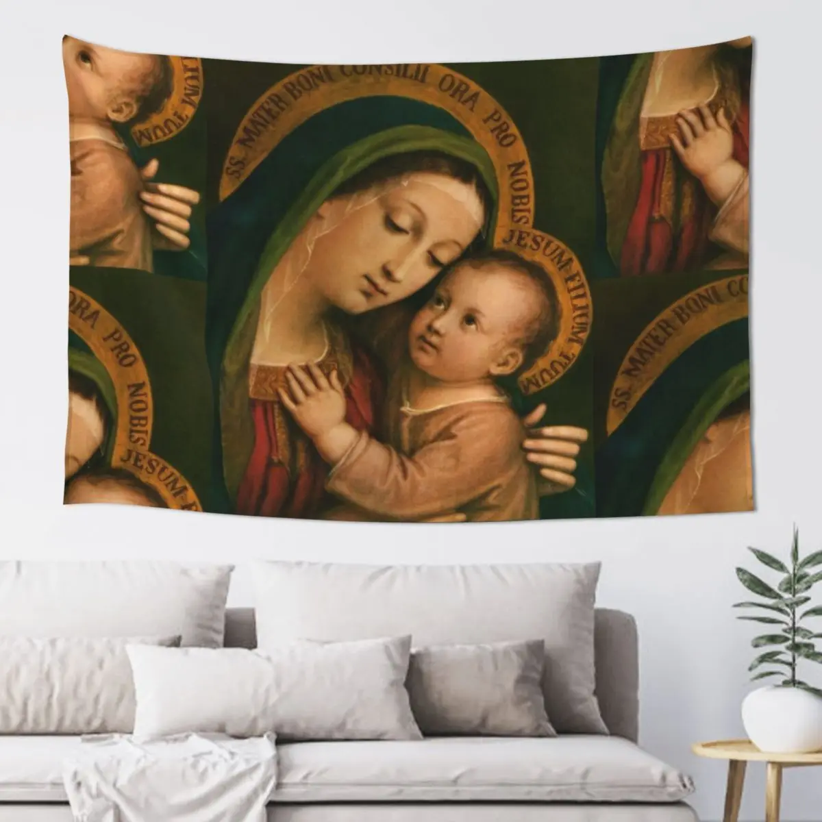 

Our Lady of Good Counsel Tapestry Wall Deco Wall Art Room Decore Aesthetic Room Design Tapestry