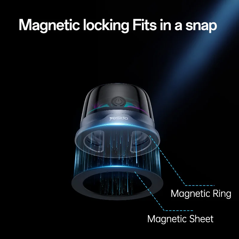 yesido YSW32 Bluetooth Speaker Portable Mini Atmosphere Light Small Steel Cannon Magnetic Bluetooth Speaker