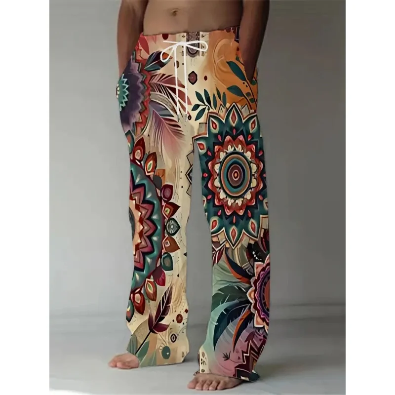 

Новые авангардные мужские повседневные свободные прямые брюки в уличном стиле с 3D-принтом, осенне-зимняя одежда, удобная