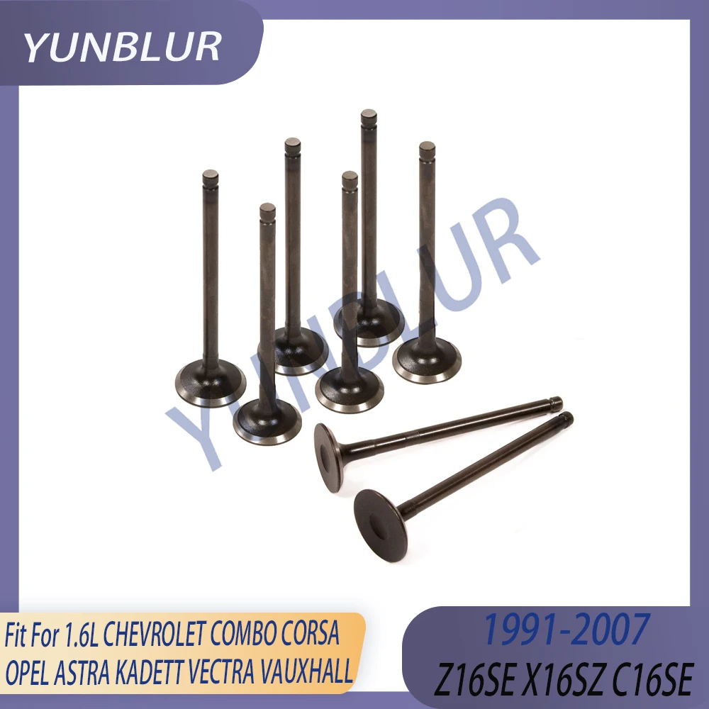 

8x Engine Part Intake Exhaust Valves Kit Fit 1.6 L Z16SE X16SZ C16SE For CHEVROLET COMBO CORSA OPEL ASTRA KADETT VECTRA VAUXHALL