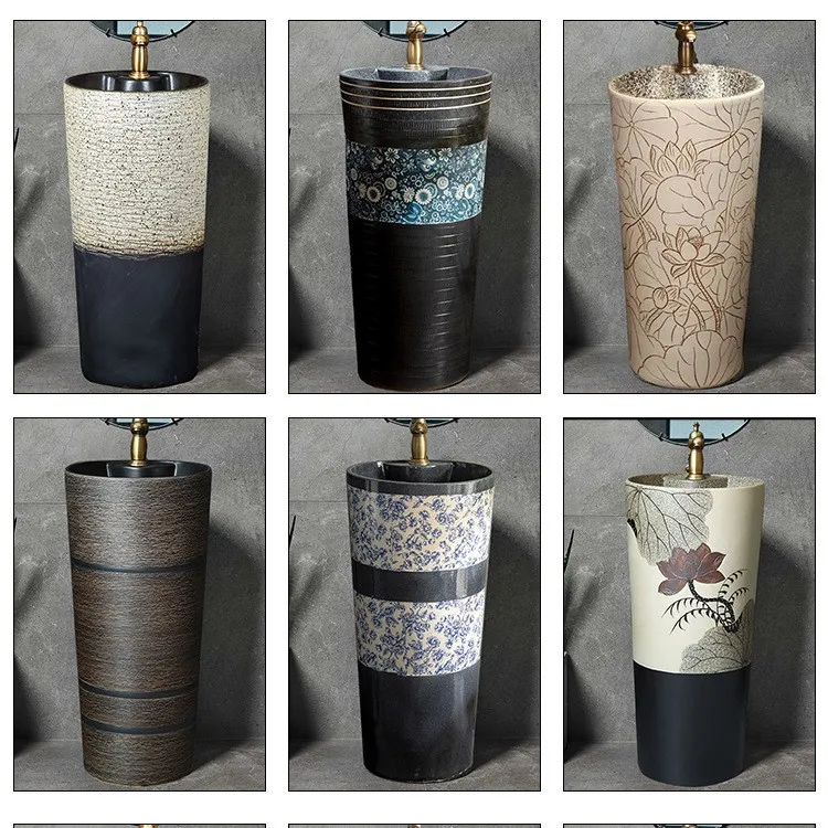 

Wash basin, courtyard column basin, integrated floor-to-ceiling garden wash basin, outdoor washbasin