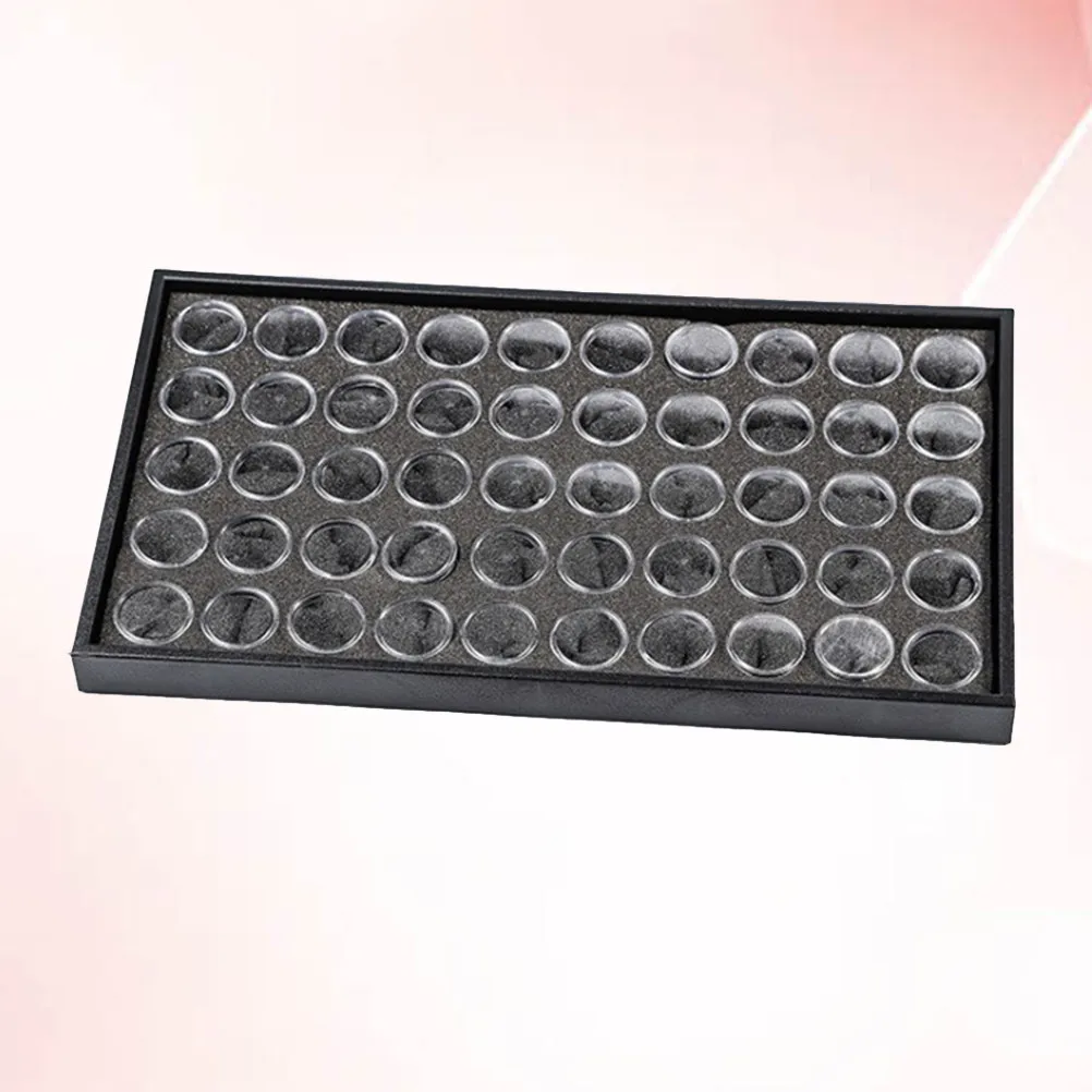 1Pcs 50-Compartment Manicure Storage Case Sturdy Lightweight Jewelry Organizer for Earrings Necklaces Pendants Glitter Nail