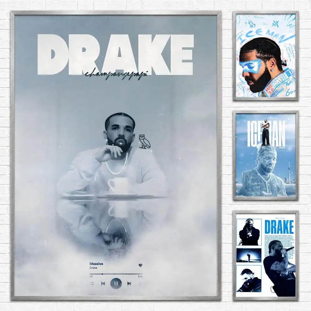 Rapper Drake Poster Self‑Adhesive Waterproof PP Poster Coffee House Bar Wall Art Sticker Room Home Decor
