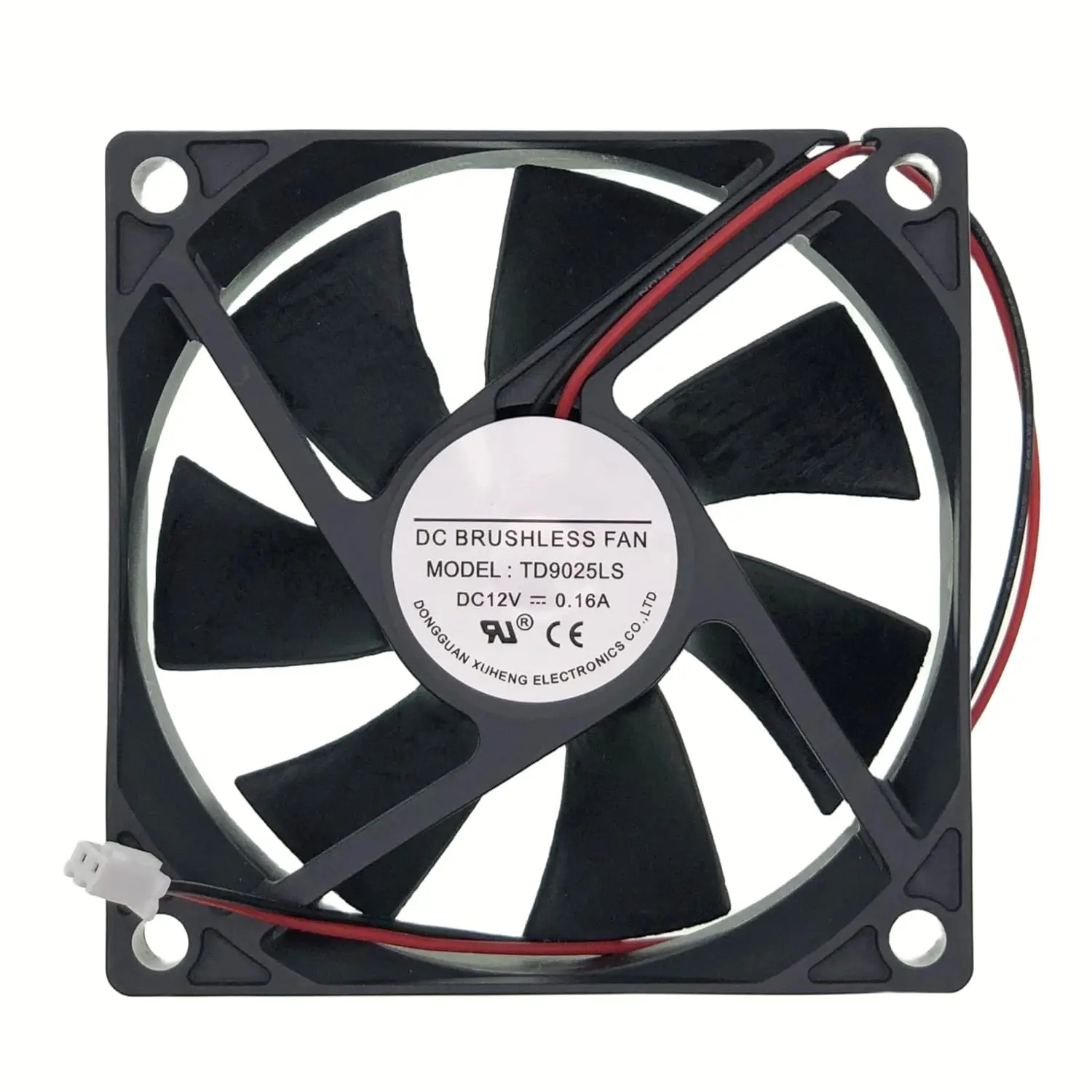 For TONON TD9025LS Wine Fridge Hotel Refrigerator Fan Motor DC12V 0.16A 90x90x25mm 2-Wire Cooling Fan