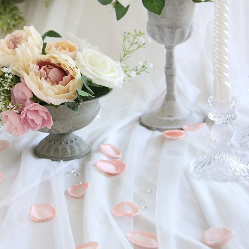 InjRose-Pétales de Fleurs Artificielles Roses Blush, mir pour Fille, Décorations de Table de Maison, Mariage, 100 Pièces