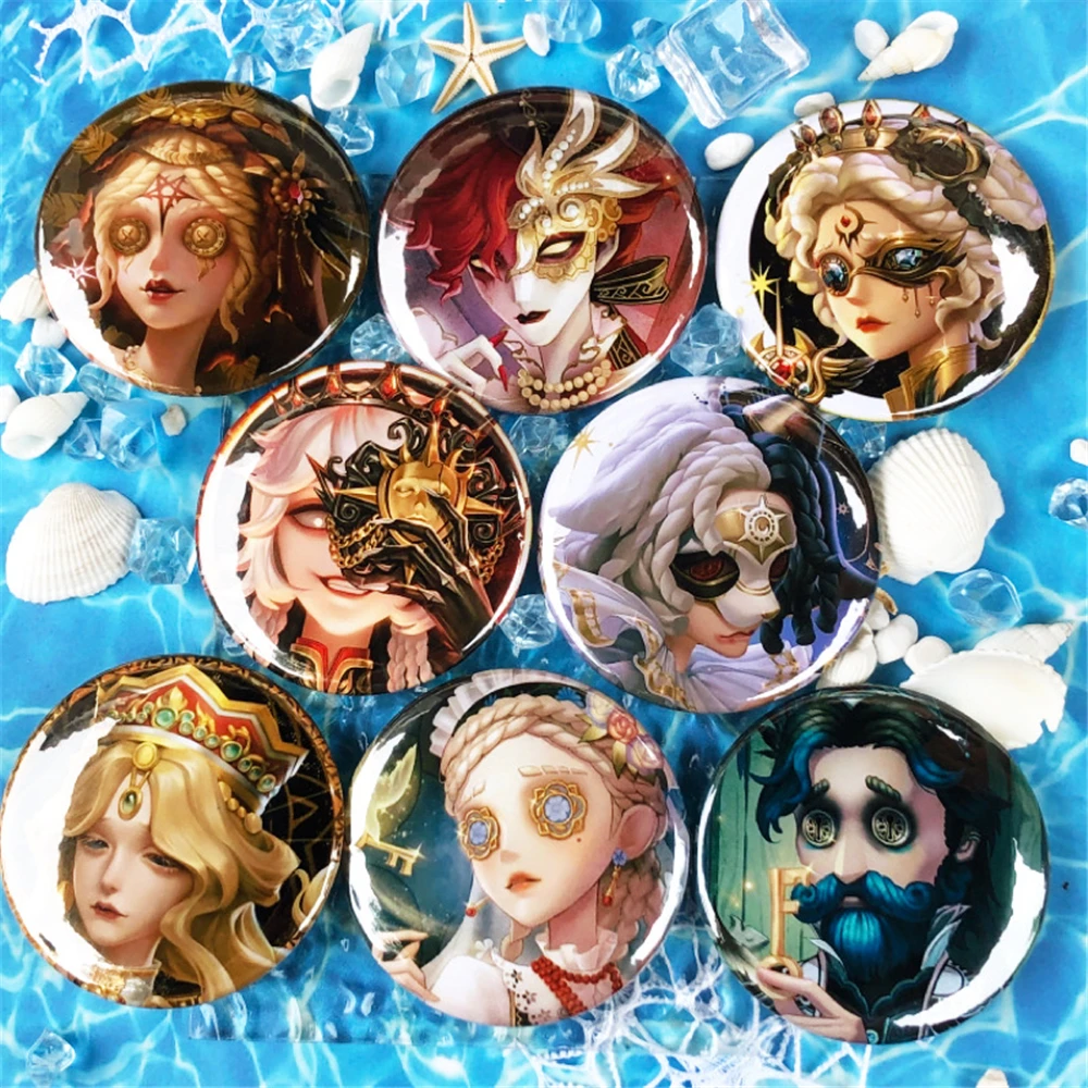 

Game Anime Identity V Emily Dyer Freddy Riley Lawyer Doctor Kreacher Pierson Thief Cosplay Badge Pin SPTE Tinplate Brooch Prop