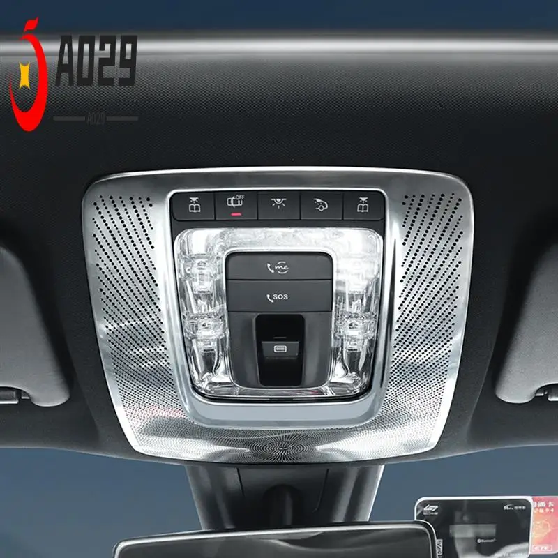 

A029-Car Interior Reading Light Frame Trim Sticker For Mercedes Benz A B Class CLA GLB EQA GLA GLS 2019-2024 Roof Lamp Coverb Pa