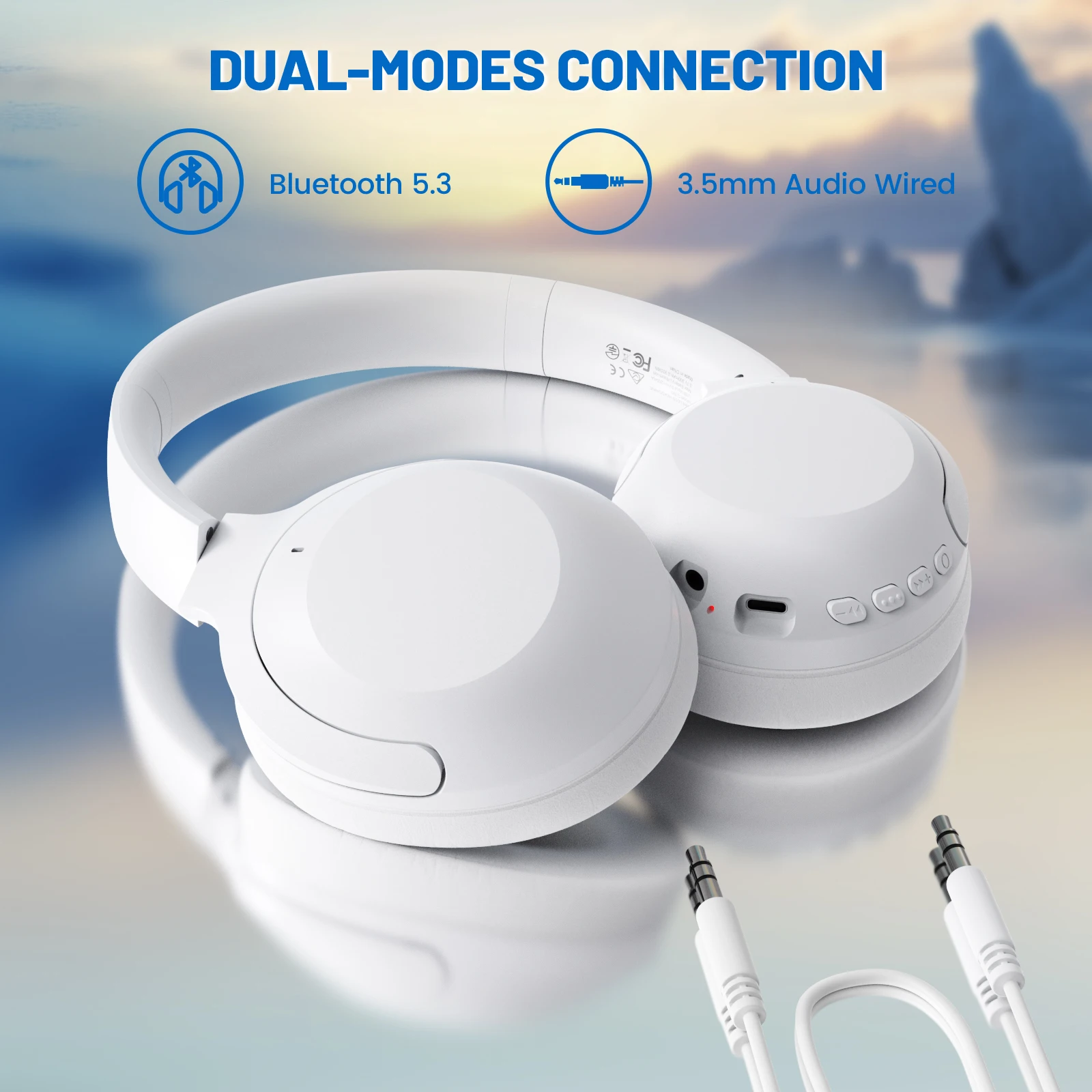 ATTACK SHARK G300 Dual-Mode Over-Ear Gaming Headset Active Noise Cancelling Foldable Lightweight for Travel Office Gaming