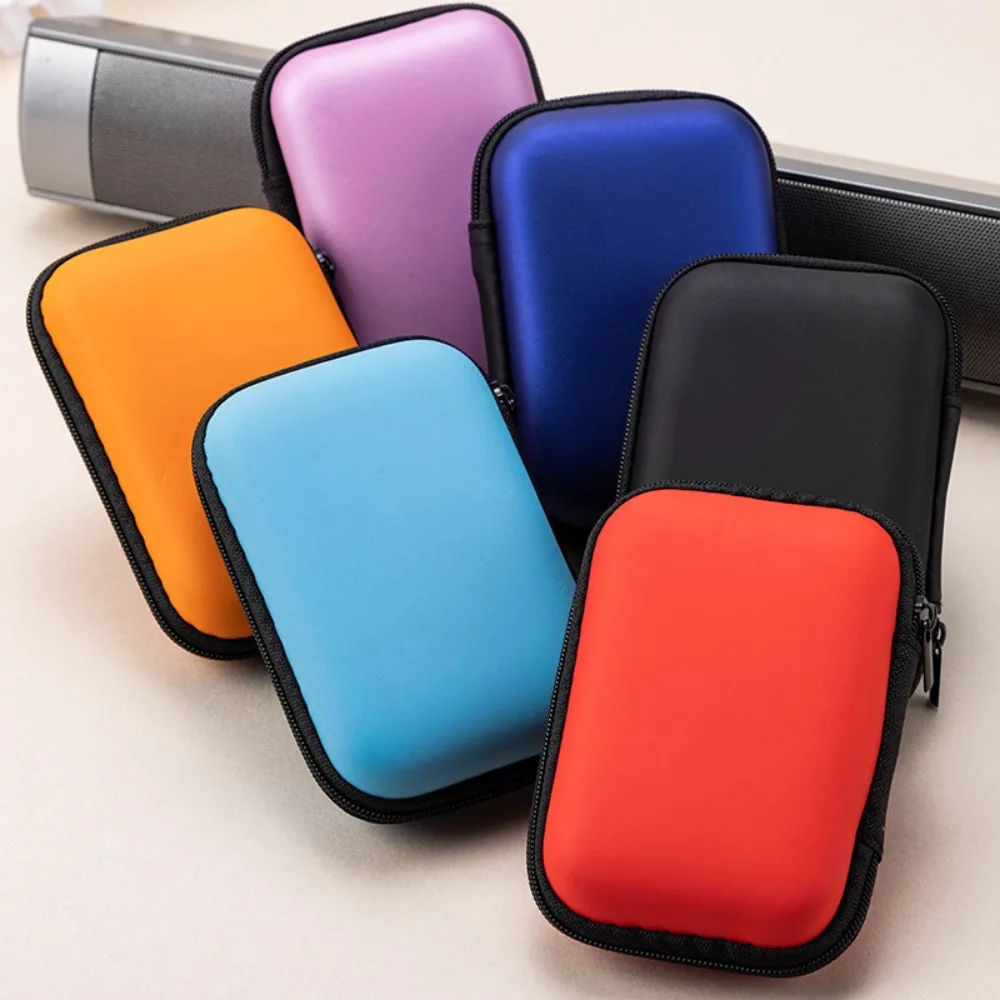 7 colors Portable Card Storage Bag,Data Cable Packing Cube,Waterproof Headphone Storage Bag,EVA Protective Case For Travel