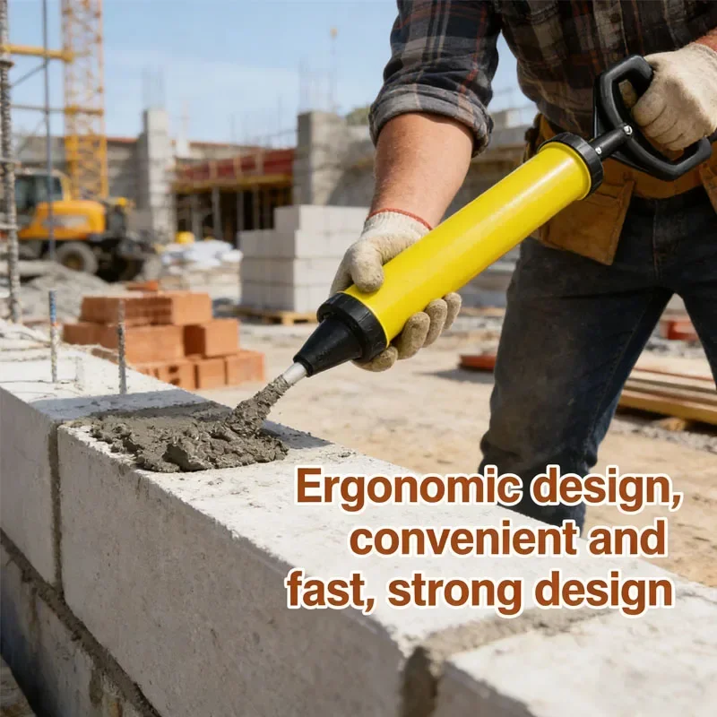 

1PC Caulking Gun for Brick Pointing Mortar Filling Cement Grouting Tool with 4 Nozzles for Masonry Waterproofing and DIY