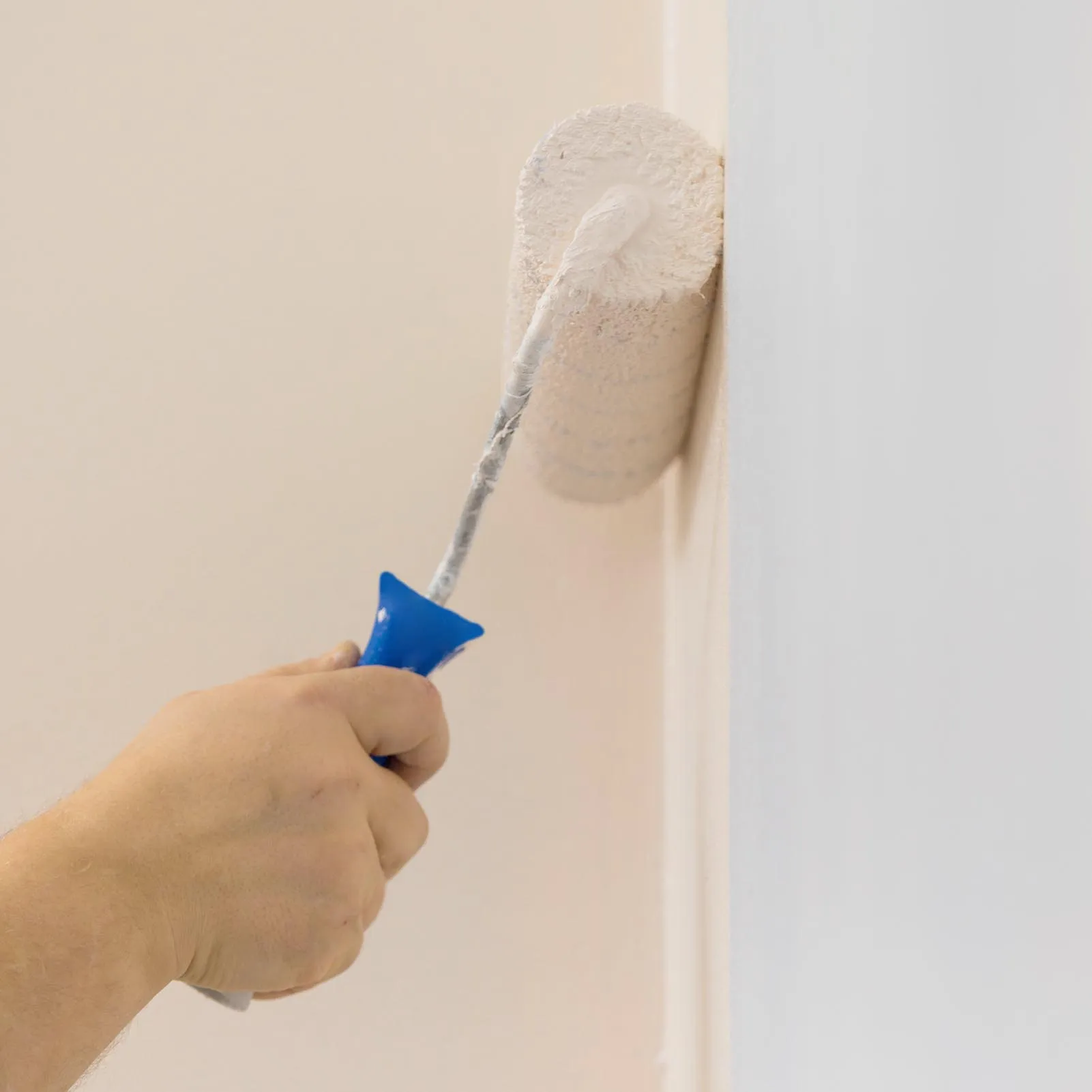 아크릴 섬유 롤러 커버 페인트 롤러 브러시 도구 키트, 파란색 페인트 트레이, 가구 문 페인팅에 적합