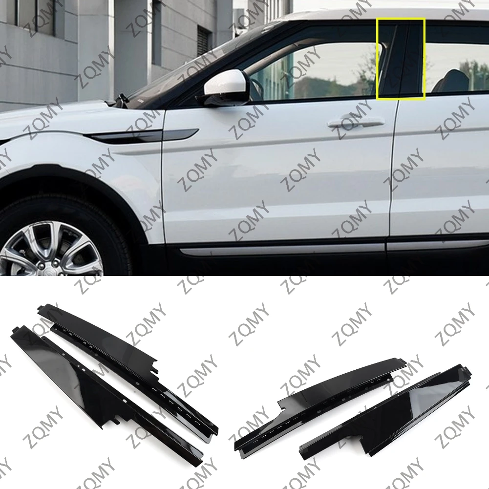 

2PCS Front Rear Door Outside B Columns Molding Trim For Land Rover Range Rover Evoque 5 Doors 2012 2013 2014 2015 2016-2019