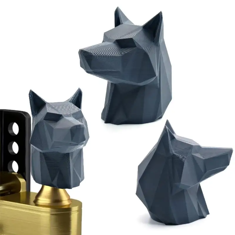 1PC 3D Printed Wolf Trailer Hitch Cover Protective Cap Ball Mount Decor For Truck Car Anti-Rust Accessories Universal view 3