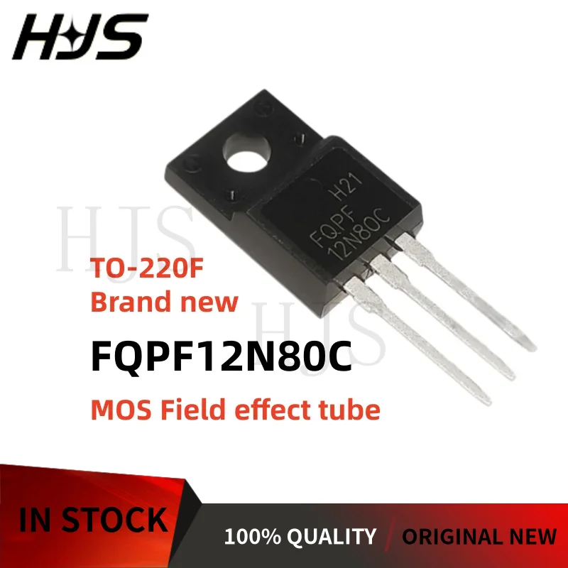 10-30PCS New FQPF12N80C FQPF12N80 12N80C TO-220F MOSFET Transistor Best Quality