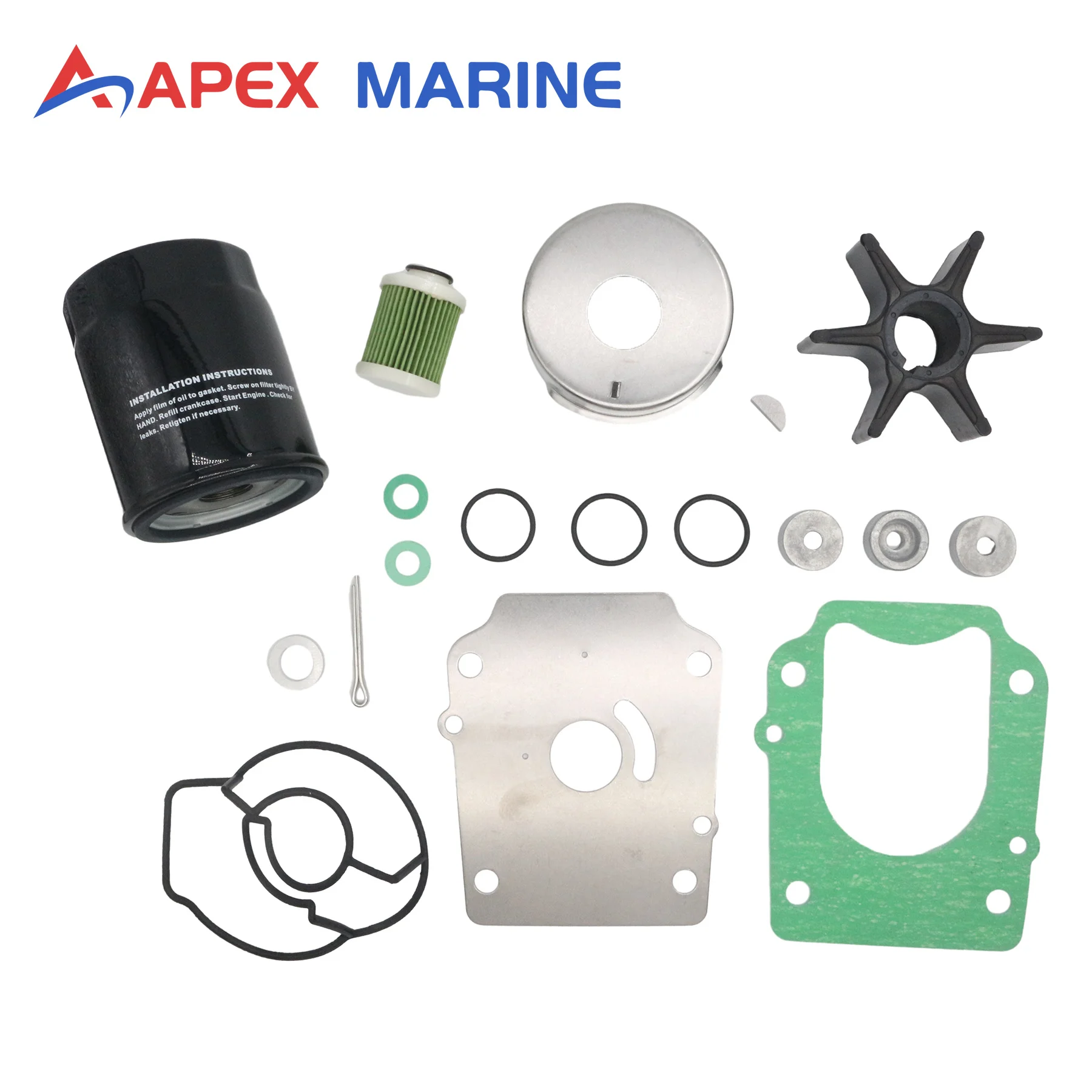 Marine Outboard Maintenance Rebuild Kit Compatible with Suzuki DF100B 100HP Engines Models Replaces 17400-87831 17400-87L04