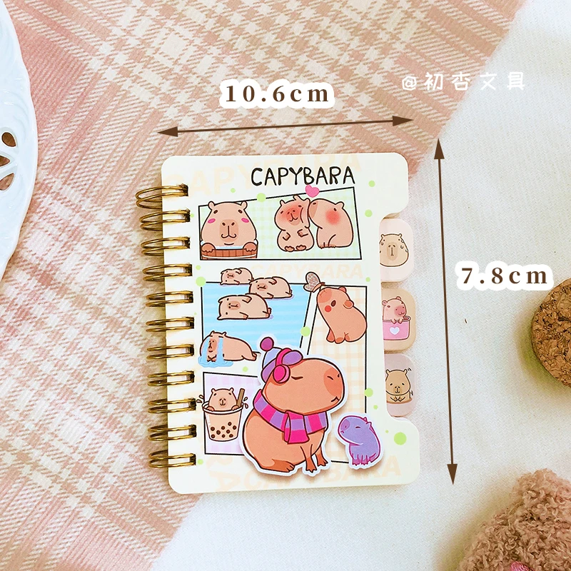 Cancelleria kawaii Materiale scolastico Accessori per ufficio Blocco note in carta antigraffio Blocco note diario diario capibara Quaderno estetico