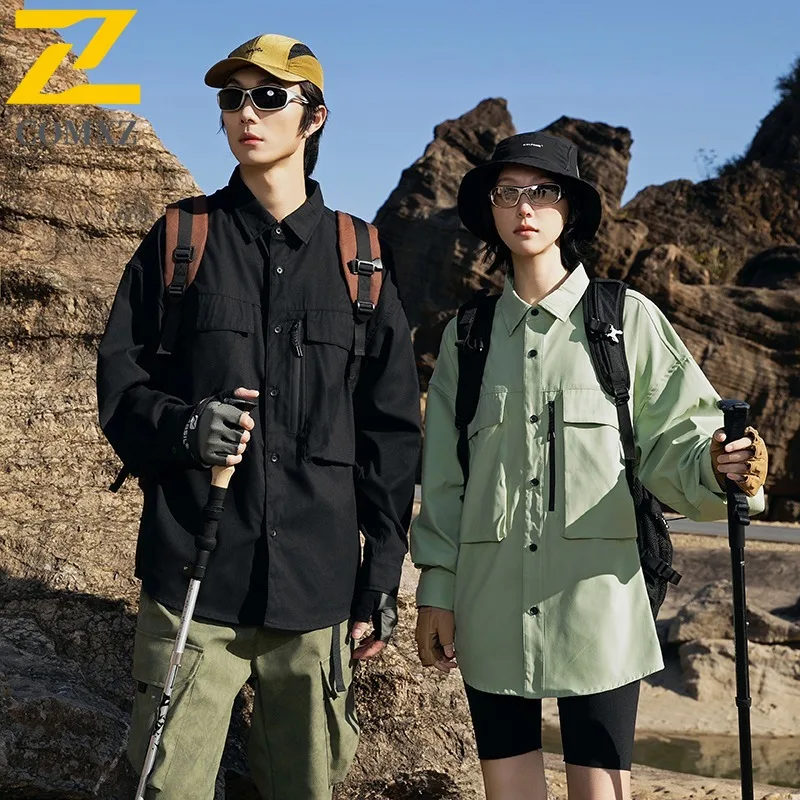 

​2025 New Spring Streetwear Oversized Utility Shirt Unisex MultiMatch Top Workwear Jacket UrbanTech Essential​ Hiking Camping