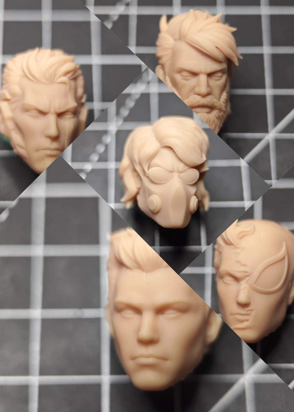 

Неокрашенная белая скульптура головы мужского солдата в масштабе 1/12, аксессуар для различных комиксных персонажей, подходит для 6-дюймовых фигурок, игрушки для фанатов, DIY.