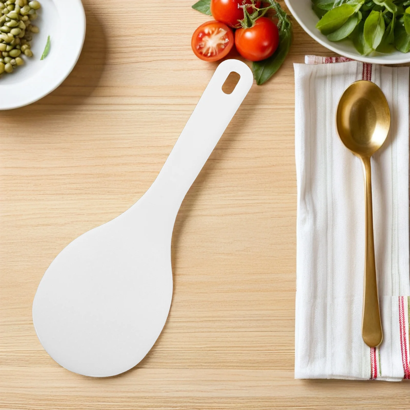 

10Pcs Nonstick Rice Paddle Plastic Rice Spoon Heat Resistant Serving Spatula for Kitchen Restaurant Canteen Cooking Utensil