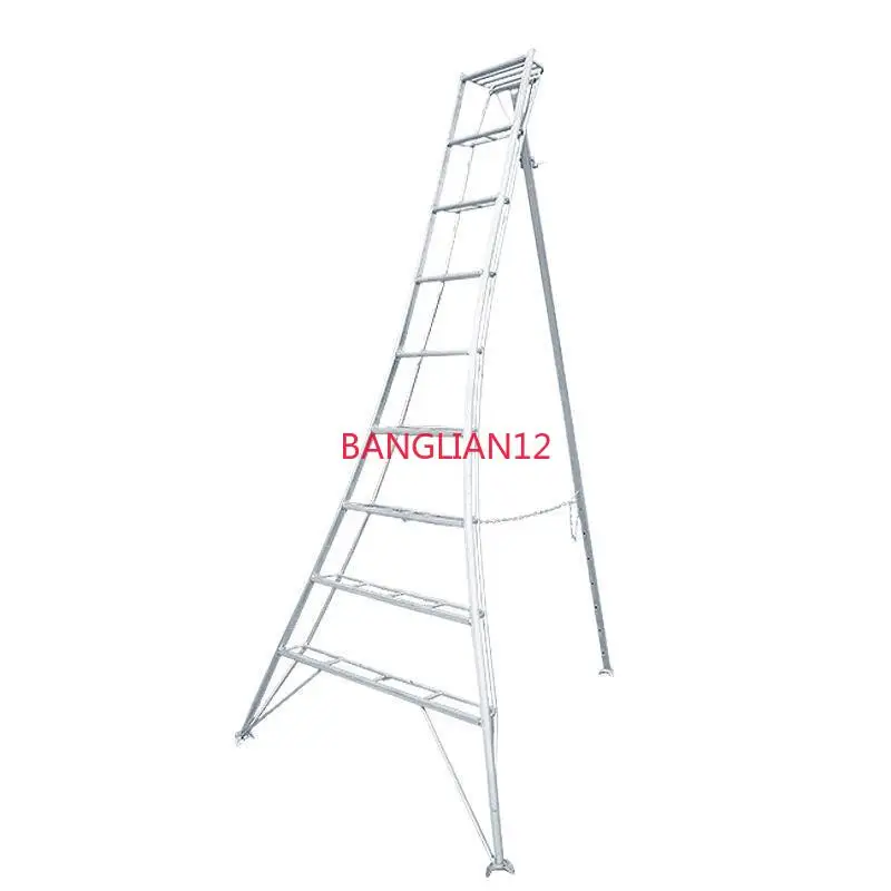Aluminum alloy horticultural tripod ladder agricultural fruit tree picking ladder pruning ladder stool garden special