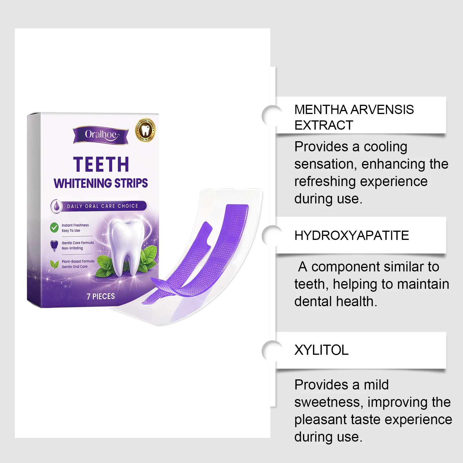 Purple Teeth Whitening Strips  - Teeth Whitening With Hydrogen Peroxide review and price