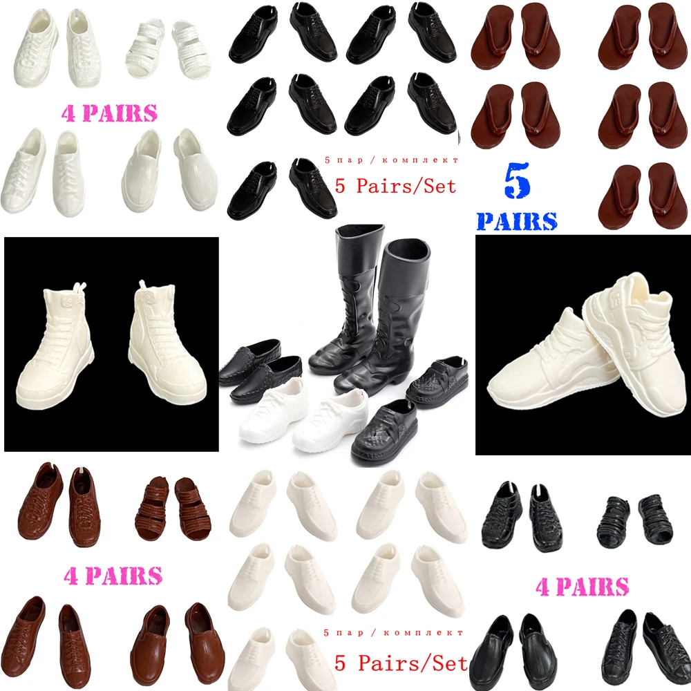 NK Mix Style  Boys Doll Shoes Fashion Slippers Prince Casual Shoes for Ken Doll Business Shoes Sports AIR Shoes  Accessories  JJ