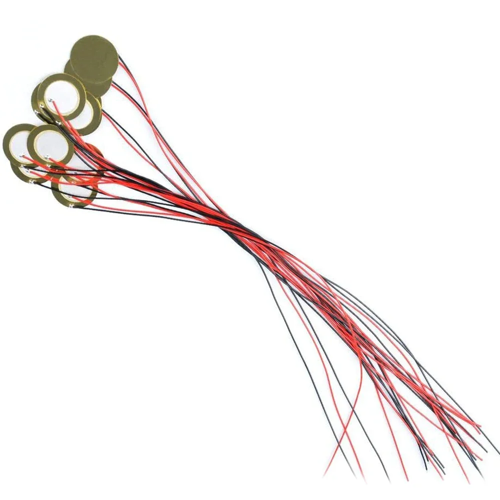 15pcs Piezo Pickup with 13inch Piezo Amplifiers Discs Low Power Consumption Easy To Use for Acoustic Guitar Drum