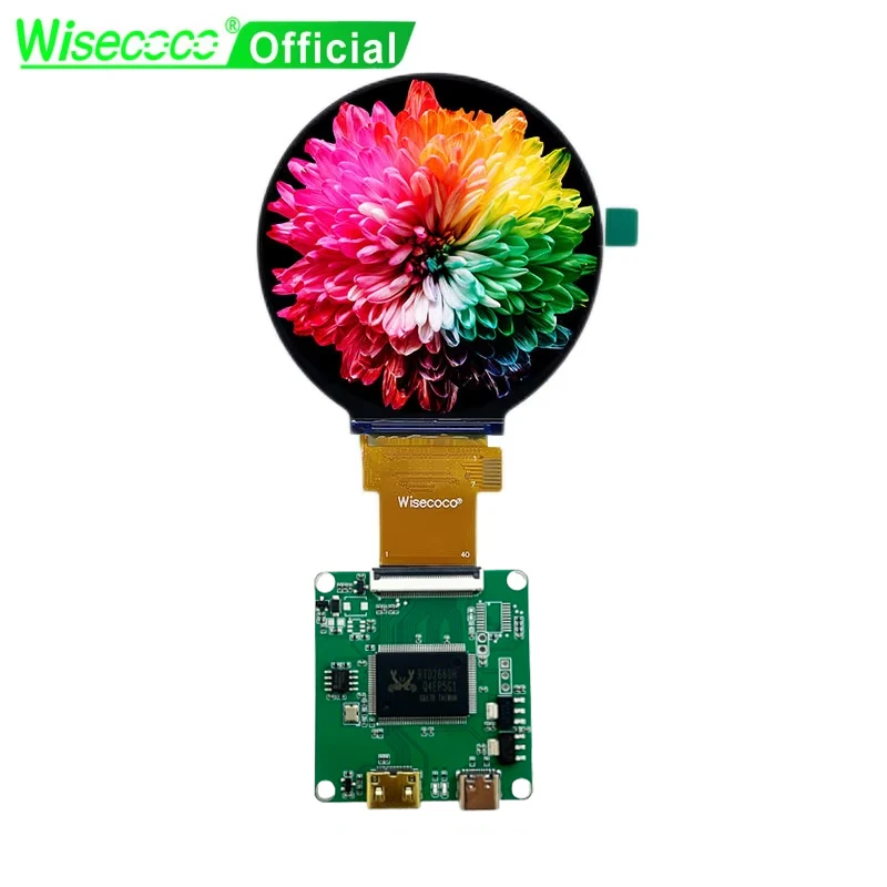 Wisecoco 2.8 Inch Round Display Circular 480x480 RGB IPS LCD Module For Smart Home Appliance Automative Screen