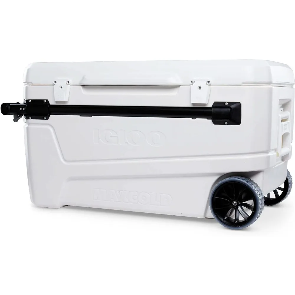 

Large Cooler 110Qt, Format Thick Ultratherm Foam in Body and Lid Provides Max Cold 5 Day Performance.Cooler nevera playa